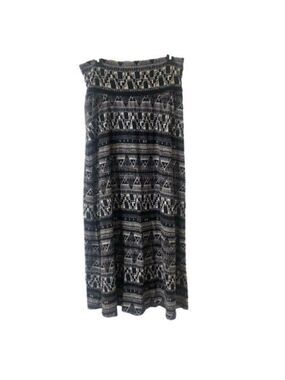 Mossimo Supply Co Black White Maxi Skirt Large